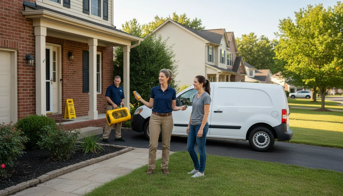 Residential water damage restoration in Chester, IA